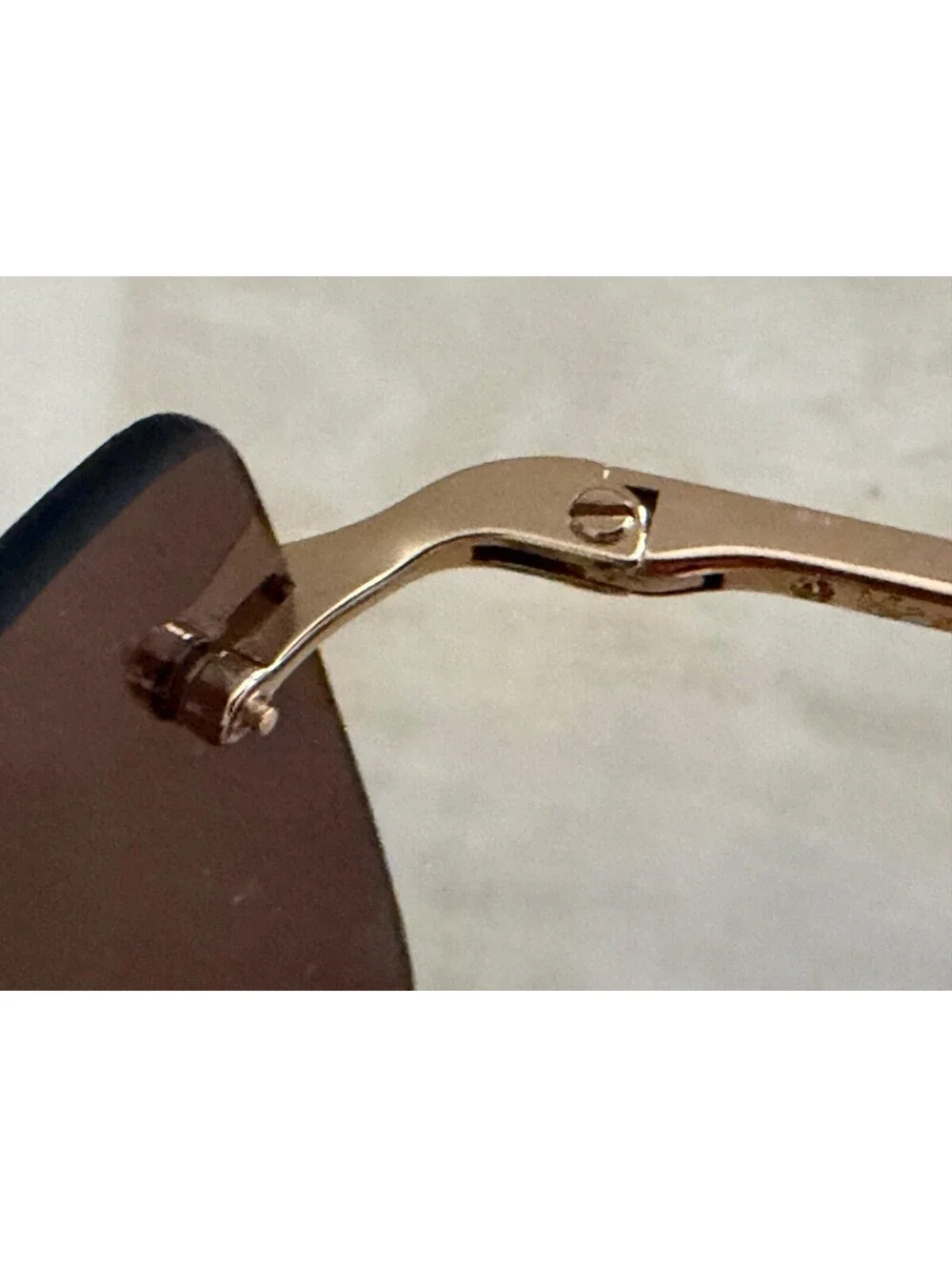Max Mara Made in Italy Rimless Sunglasses MM 186/S 00004 with Original Case